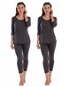 Buy TEUSY Thermal wear for Women Winter Thermal top 3/4 Sleeve and Inner  Spaghetti(Pack of 2Set) (Black, Small) at