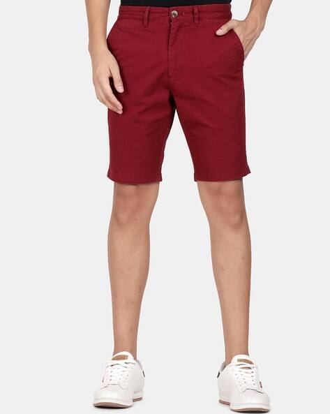 Buy Maroon Shorts \u0026 3/4ths for Men by T 
