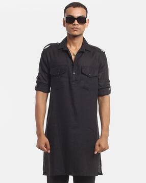 NOBLE Printed Full Sleeve Long Kurta 