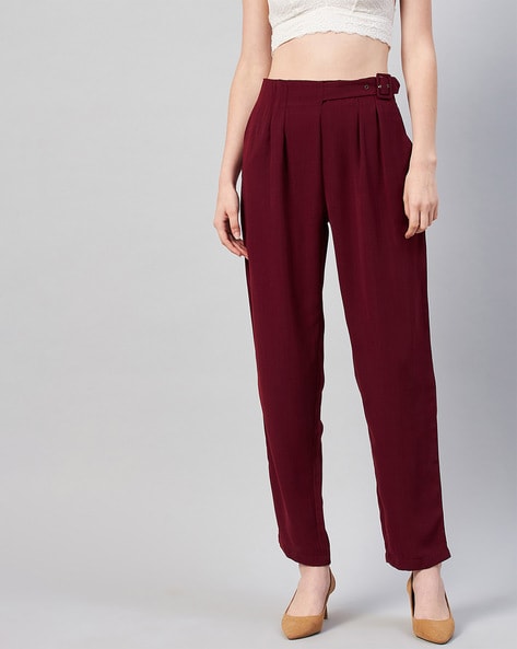 Marie Claire Relaxed Fit Pleat-Front Pants