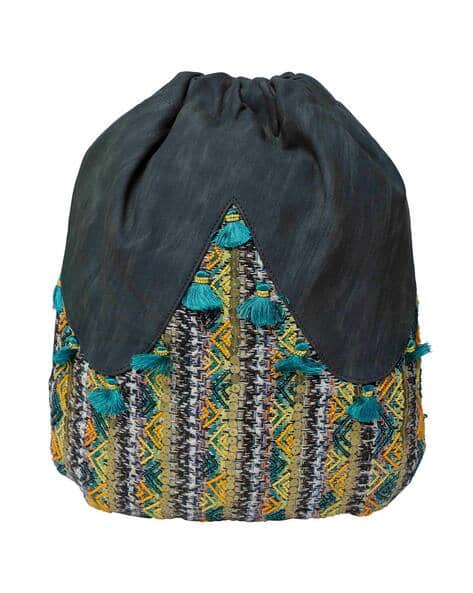 Embellished Backpack with Tassels