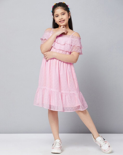 Off shoulder shop frocks for girls