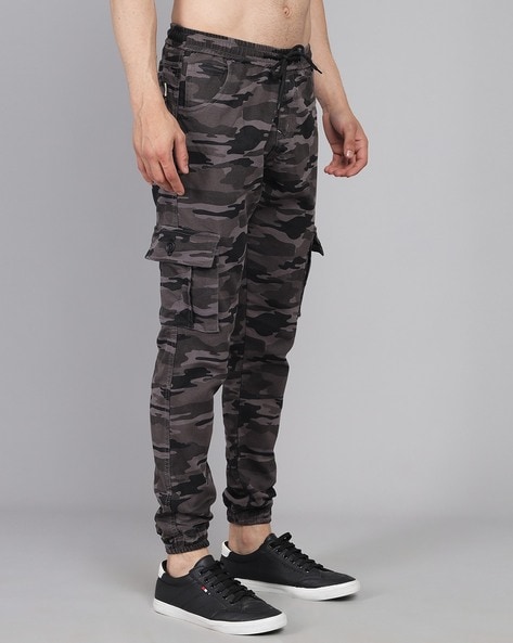 Fixed Waist Relaxed Camo Cargo Pants