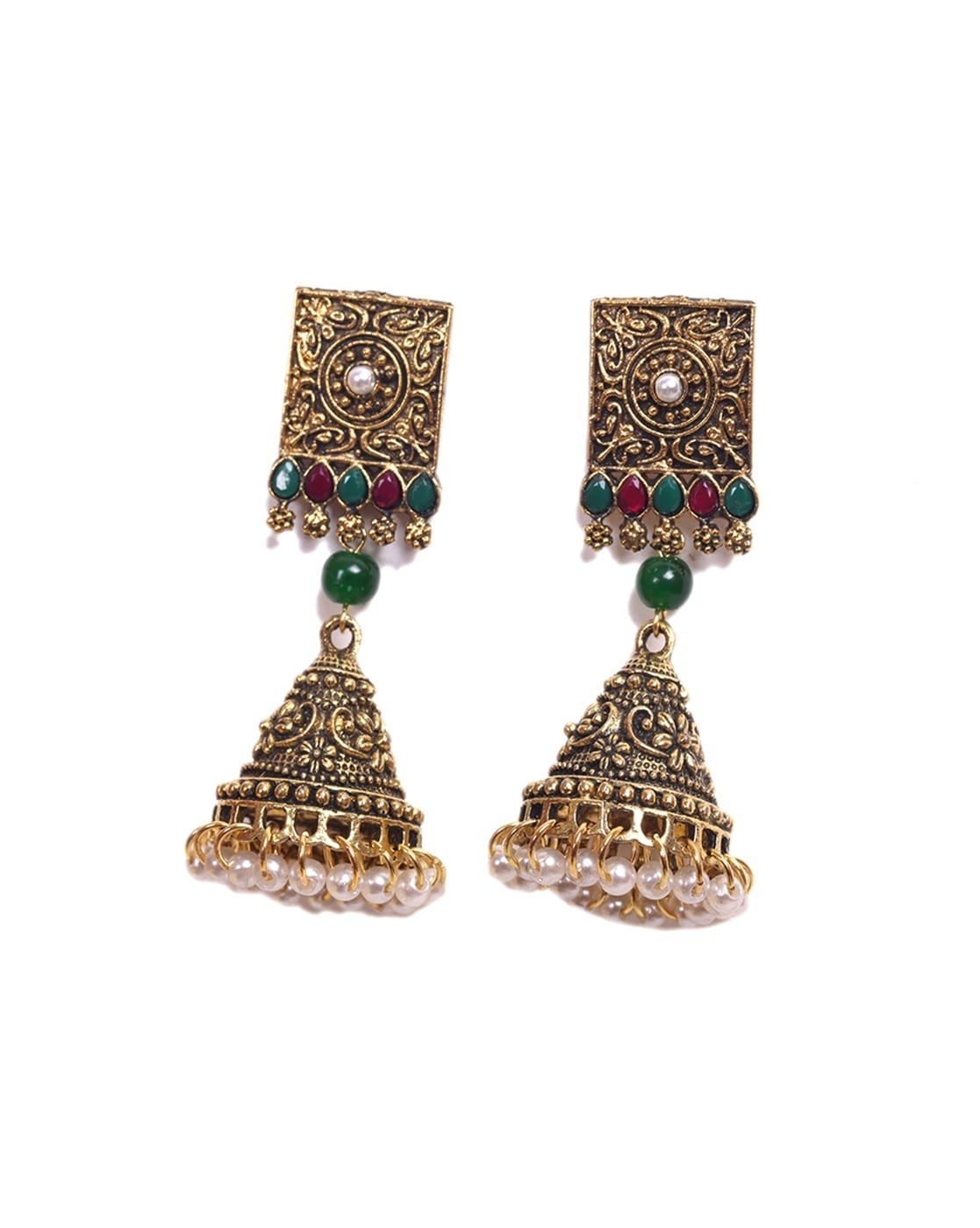 Brass jhumkas on sale