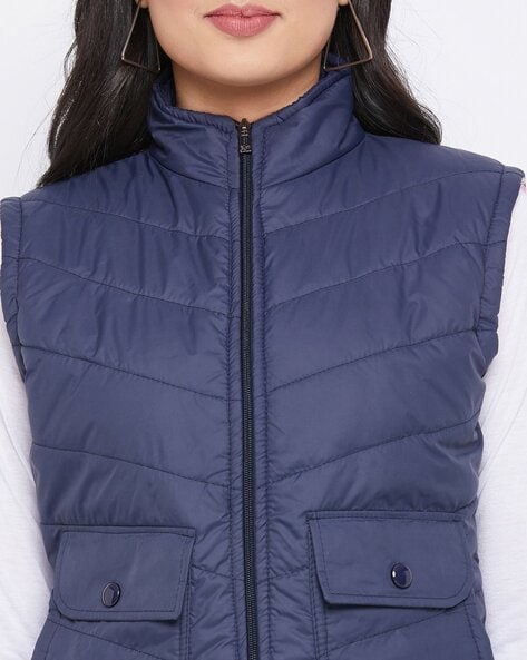 sleeveless bomber jacket women's