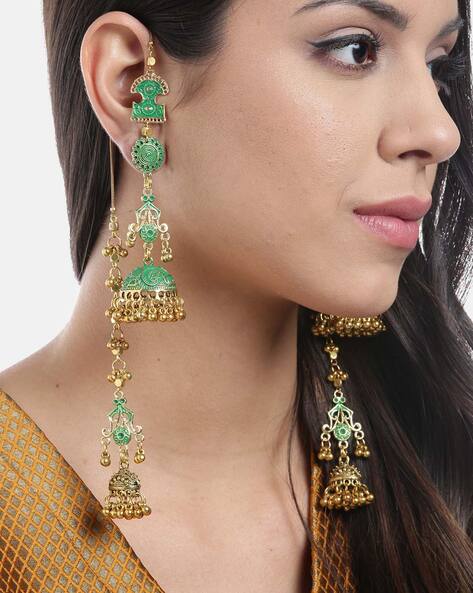 Gold-Toned Contemporary Jhumkas – DIVAWALK Online, 42% OFF