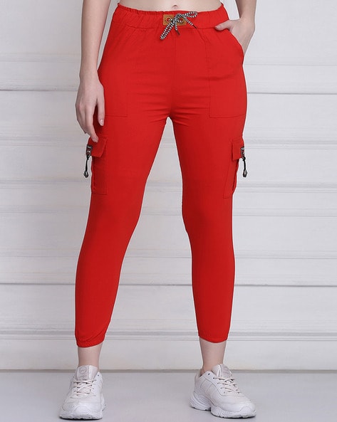 Women Red Trousers - Buy Women Red Trousers online in India