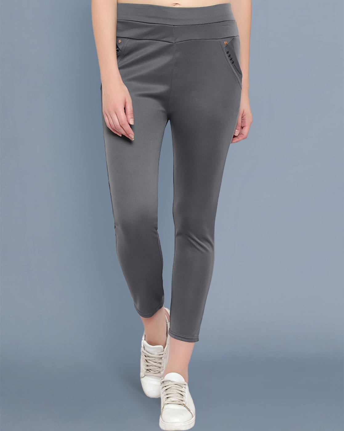 Buy W Grey Slim Fit Pants for Women Online  Tata CLiQ