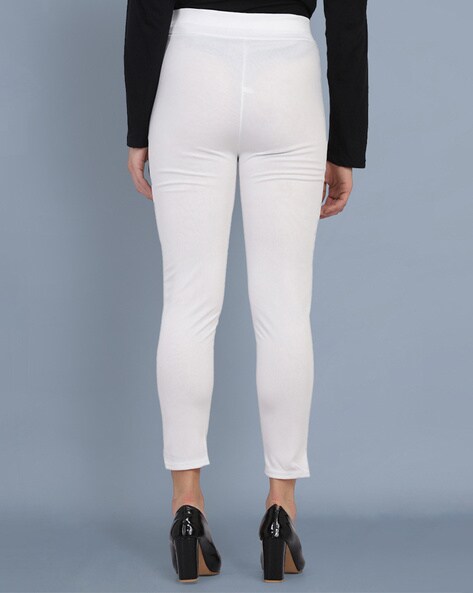 Buy White Trousers & Pants for Women by BUYNEWTREND Online