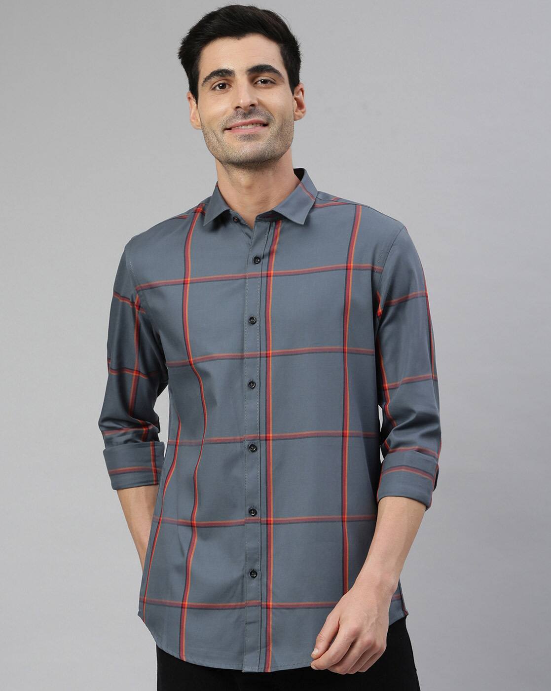 Buy Grey Shirts for Men by Mr Button 