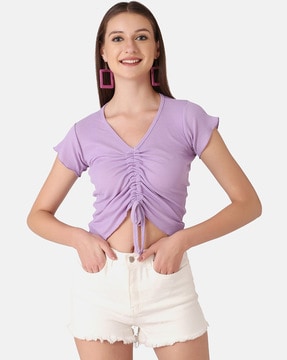  Rpvati Purple XL Women Clothes Lightweight Crop Tops