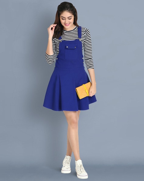 Dungarees midi dress best sale