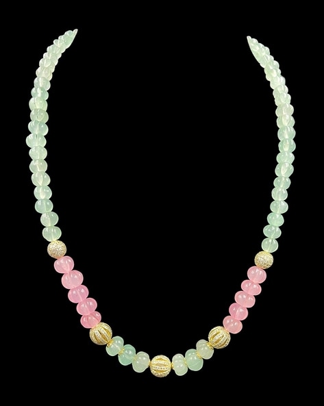Cultured Pearl and Jade Pendant Necklace