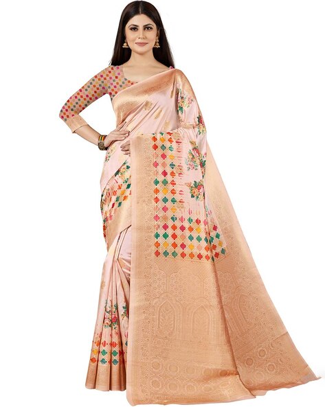 Buy Olive green Sarees for Women by GRIVA DESIGNER Online | Ajio.com