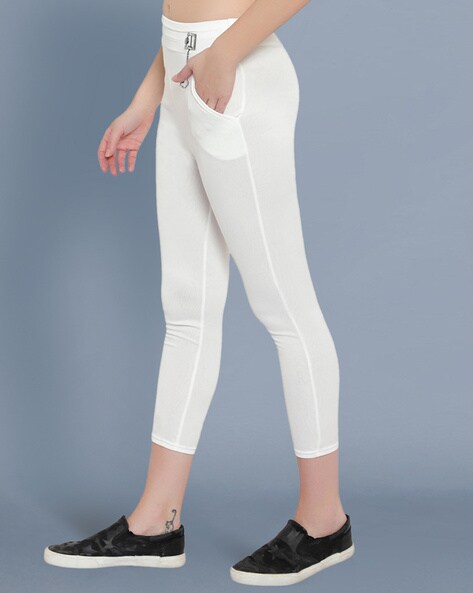 Buy White Trousers & Pants for Women by BUYNEWTREND Online