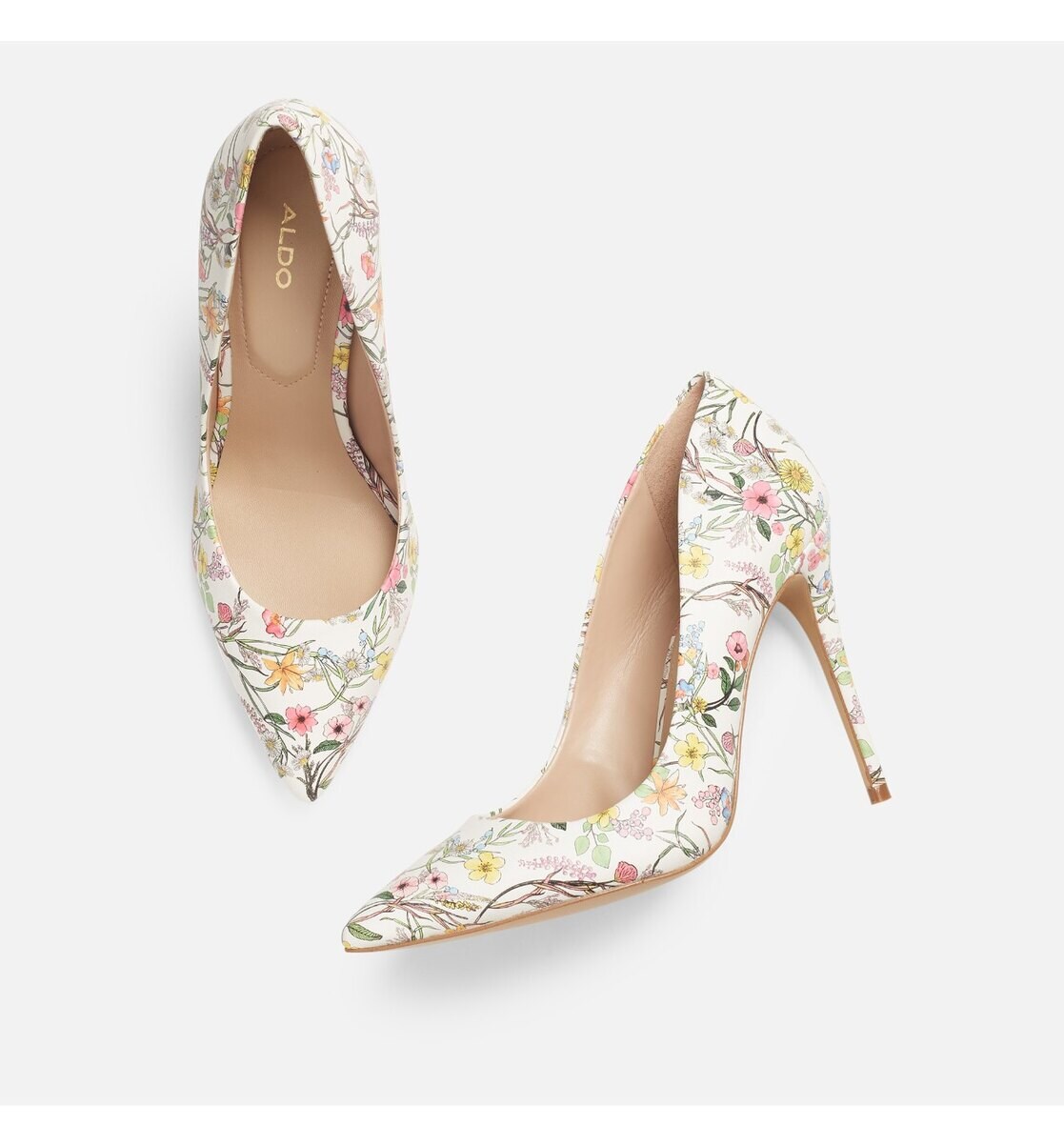 aldo floral heel shoes