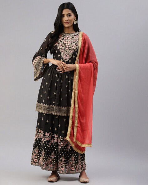 Embellished Unstitched Dress Material Price in India