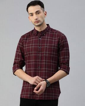 Maroon Shirts for Men by THE BEAR HOUSE 