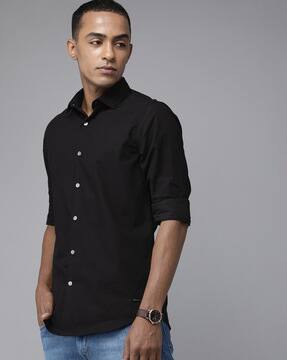 Buy Black Shirts for Men by DENNISLINGO 