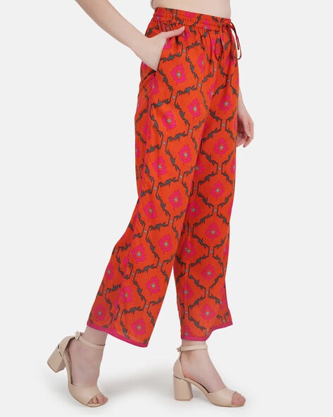 High-Rise Palazzo with Drawstring Waist view 3