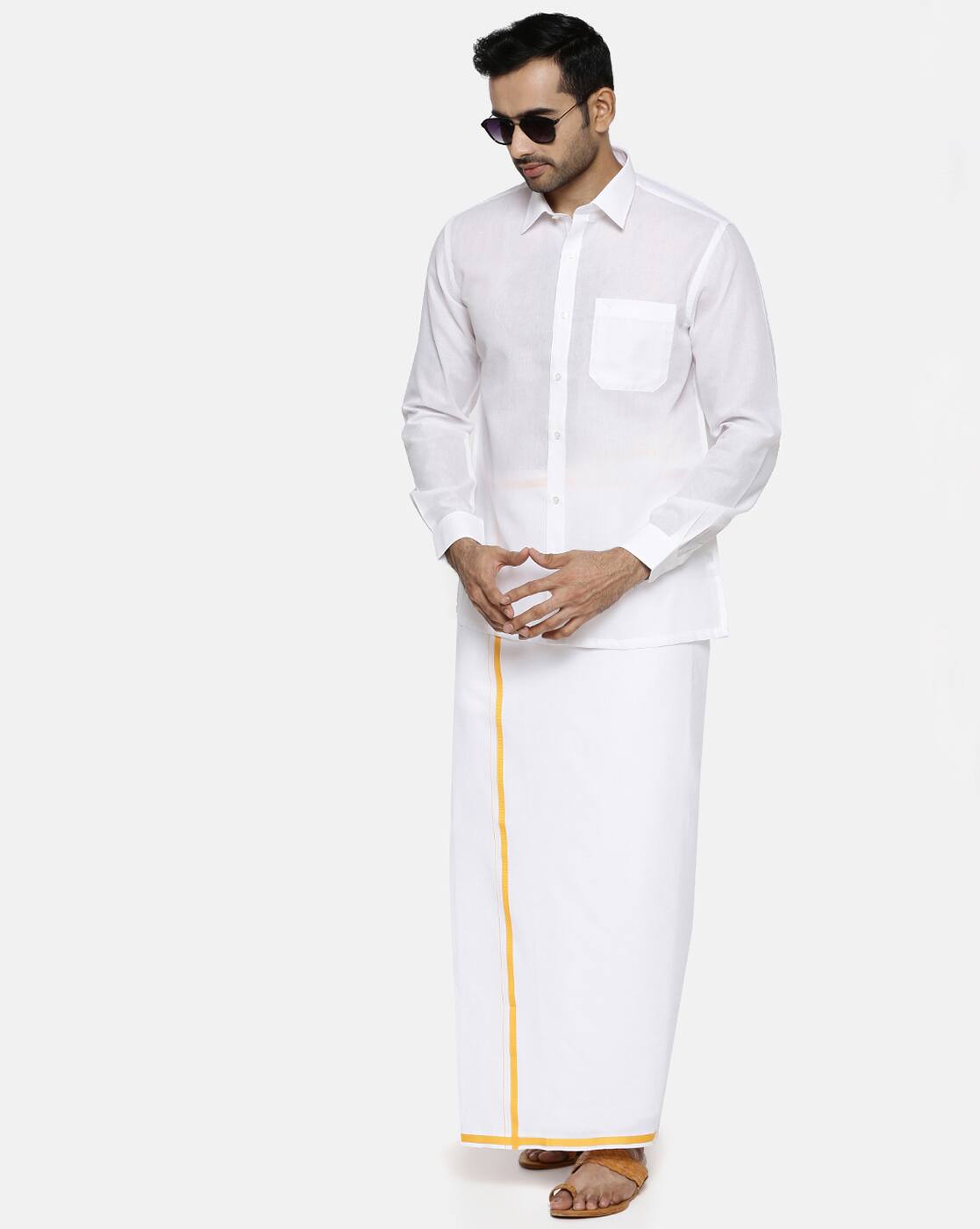 White Shirts for Men by Ramraj Cotton 