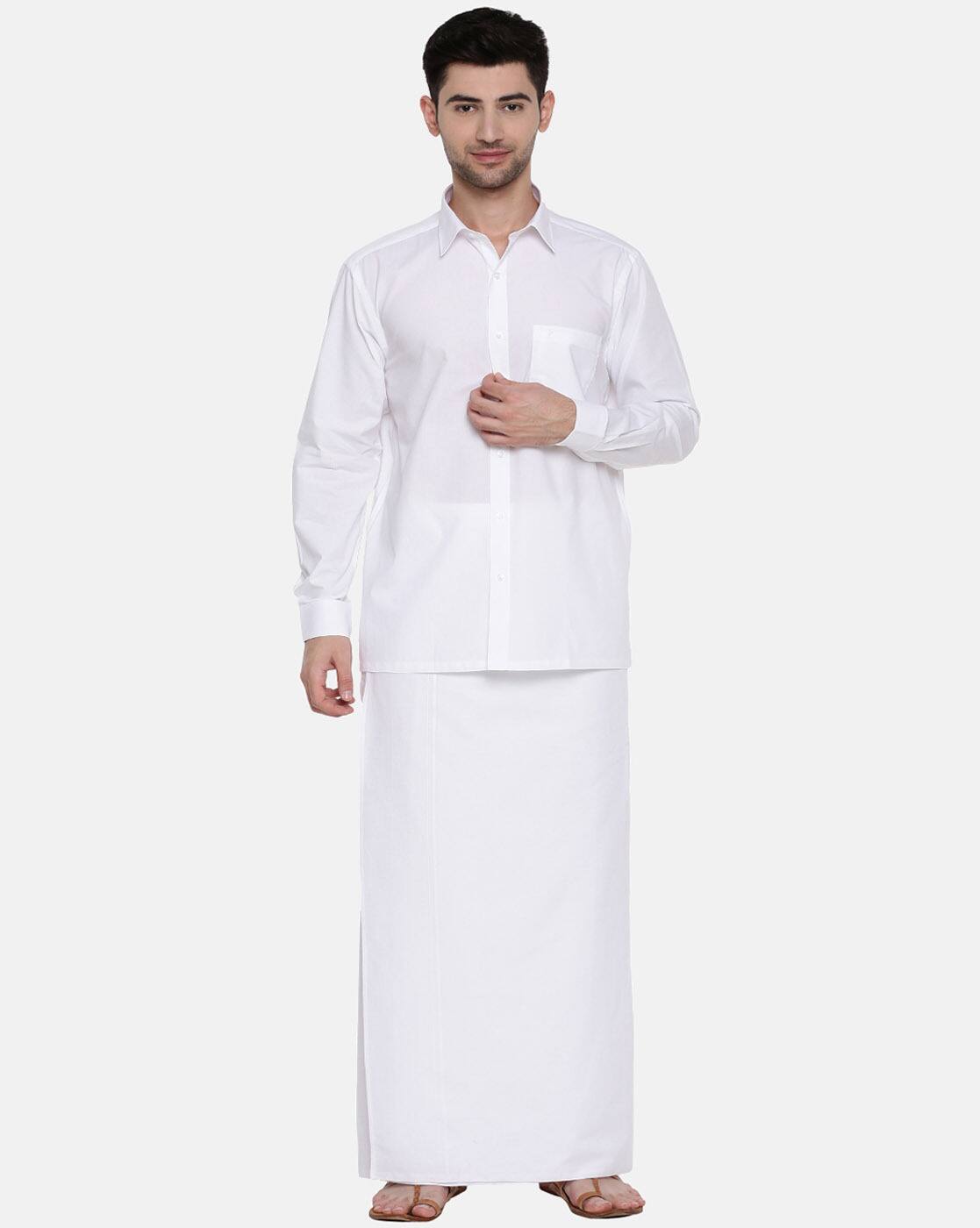 White Shirts for Men by Ramraj Cotton 