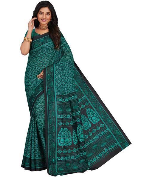Printed Cotton Saree with Blouse Piece