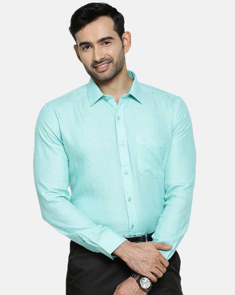 Green Shirts for Men by Ramraj Cotton 