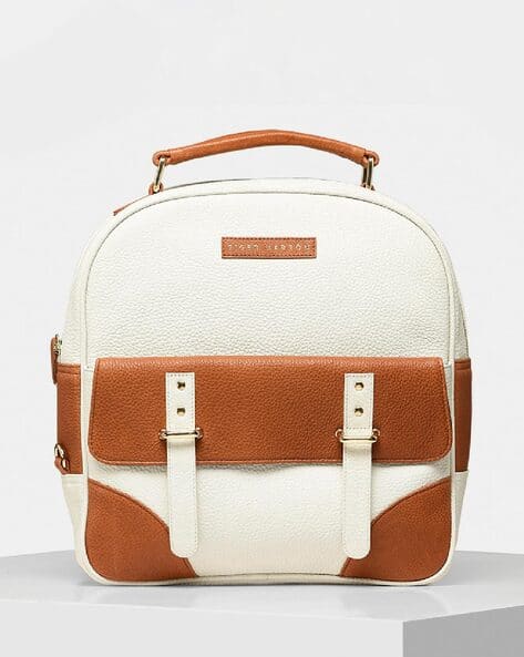 Colourblock Leather Backpack