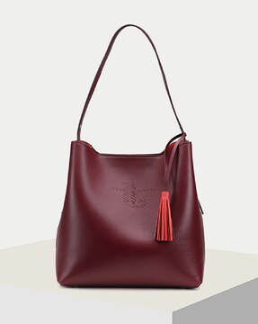 burgundy bag leather