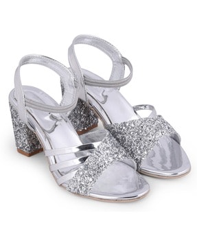 Buy Silver Heeled Sandals for Women by Flat n Heels Online  Ajiocom