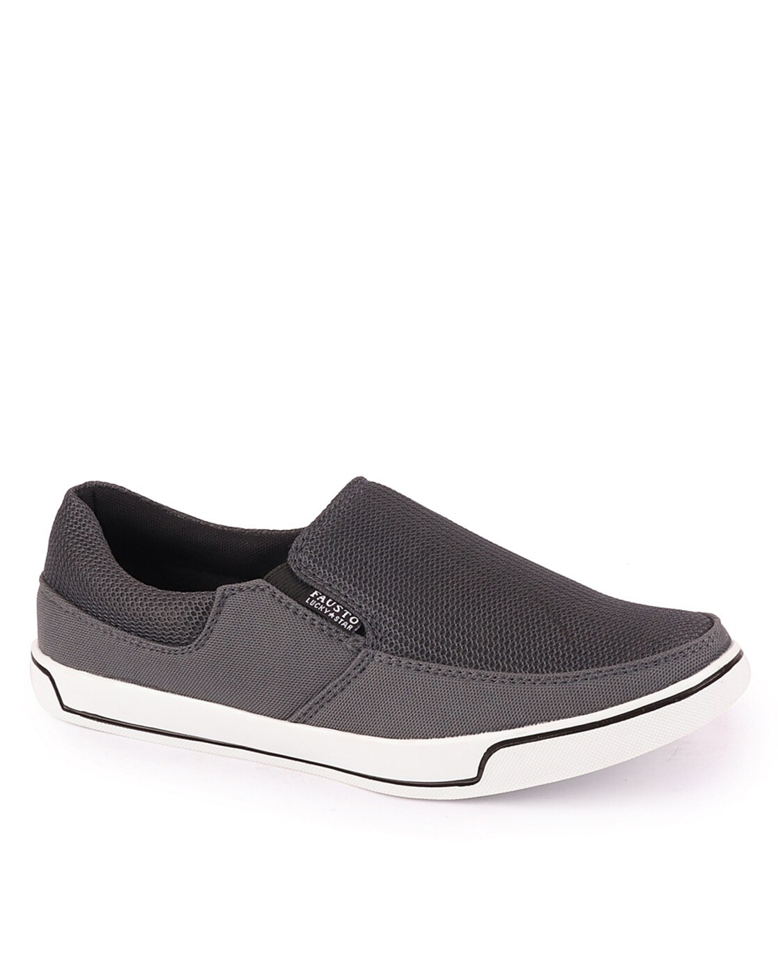 textured casual slip on shoes