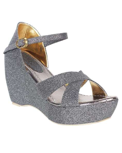 New latest kids plain wedges heel( golden) sandals for girls partywear