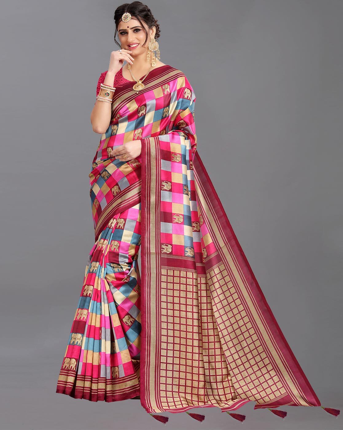 Buy Multicolored Sarees for Women by WAMA FASHION Online 