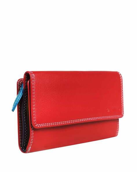PU Leather Women's Mini Wallet Clutch Purse Card Holder Small Clutches  Handbag for Women and Girls ,Set of 2(Blue, Red)