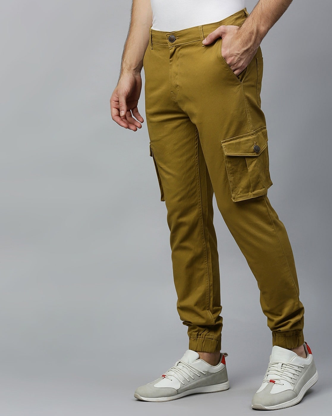 Buy YELLOW LOWRISE LOOSE CARGO PANT for Women Online in India