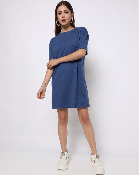 Oversized blue t hotsell shirt dress