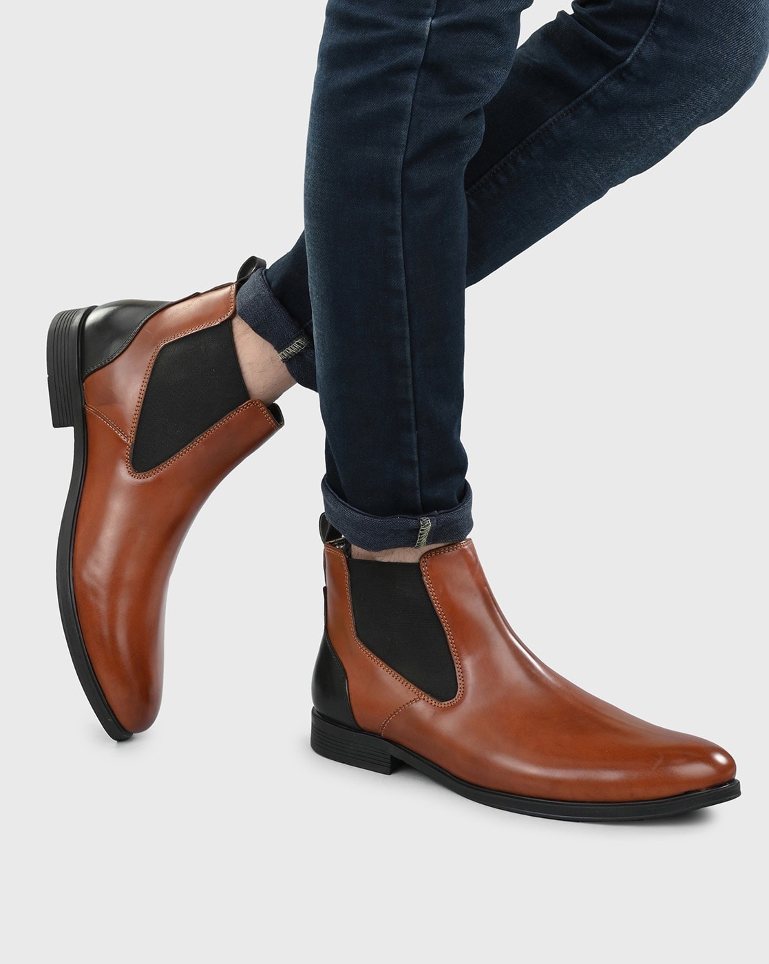 Selected Louis Chelsea Leather Boots Brown