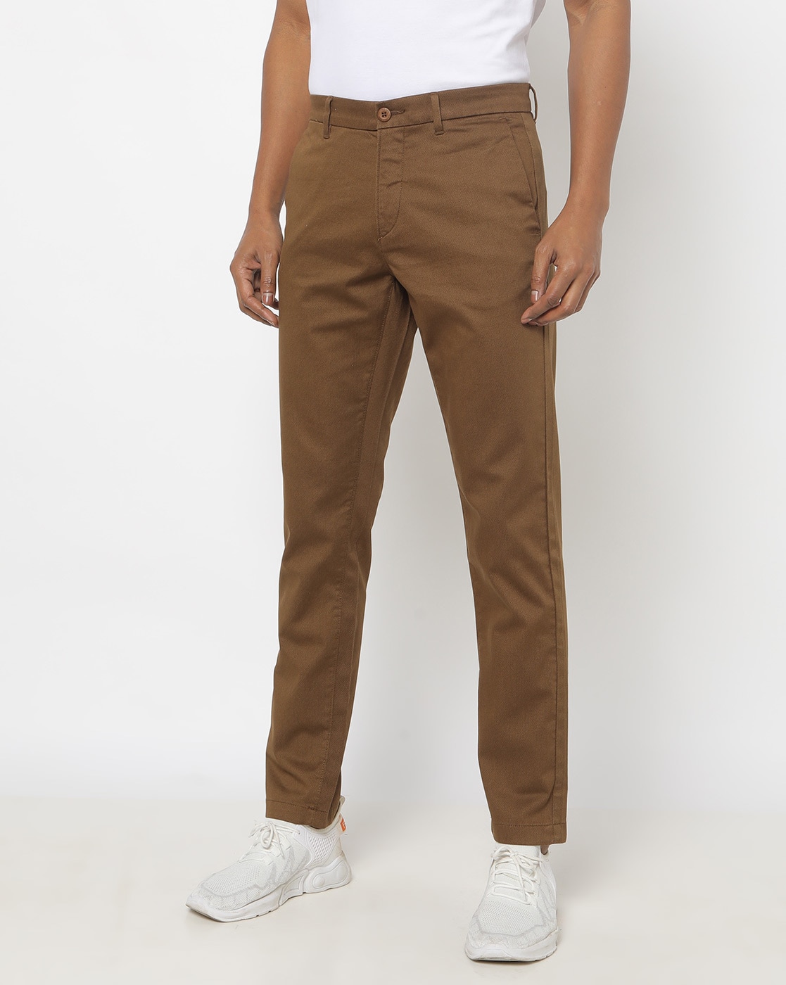 Spykar Men Dark Khaki Cotton Regular Fit Narrow Length Jeans (Rover) -  mdro1bc026dkkhaki