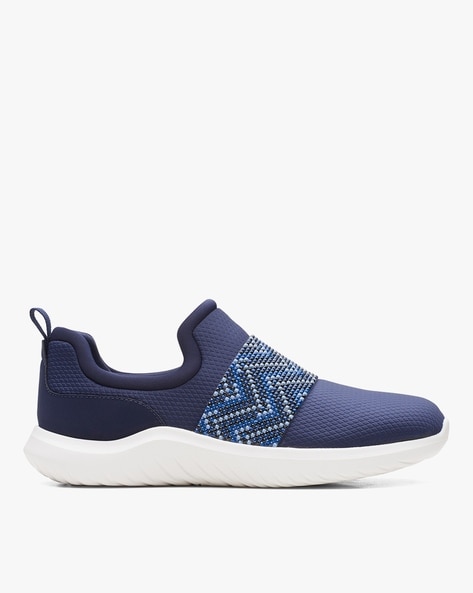 Clarks navy hot sale blue shoes