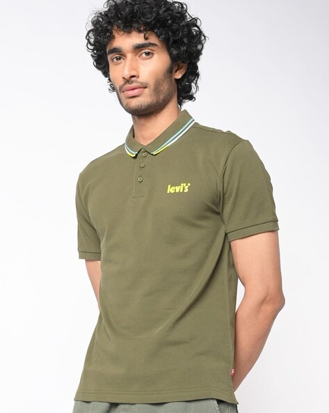 levi's green polo t shirt