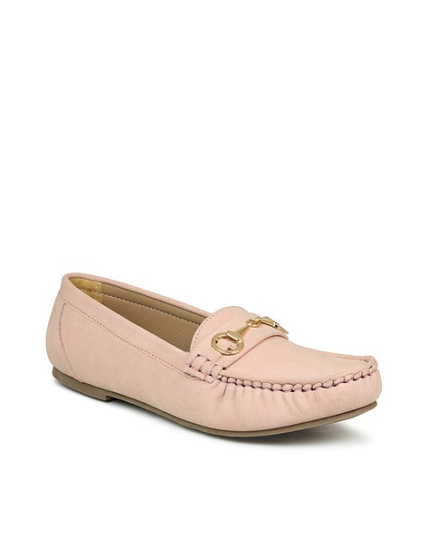 Pink moccasins cheap womens shoes