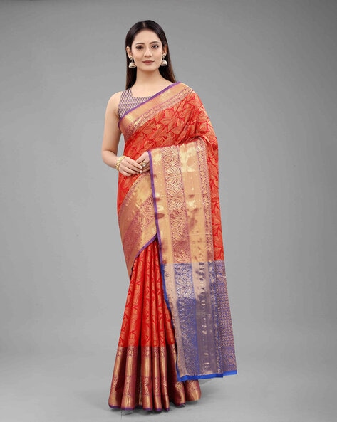 PURE TUSSAR SILK AND PINK SATIN PLEATS COMBINATION SAREE WITH ZARI BOR –  ShopBollyWear.Com