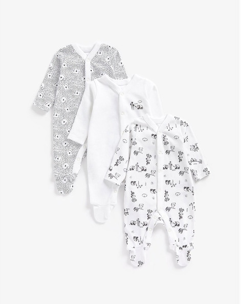 Mothercare store white sleepsuits