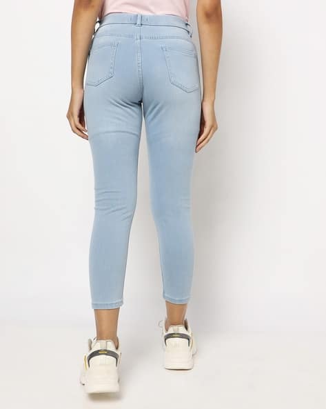 grey cropped jeggings