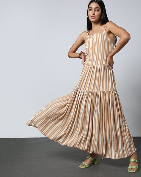 Striped 2025 strappy dress