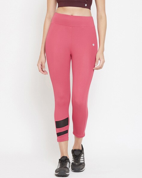 Colourblock Sports Leggings with Insert Pocket