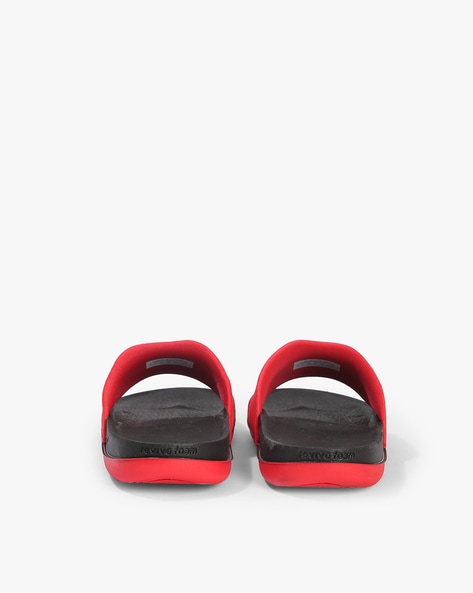 Nike slides red online black