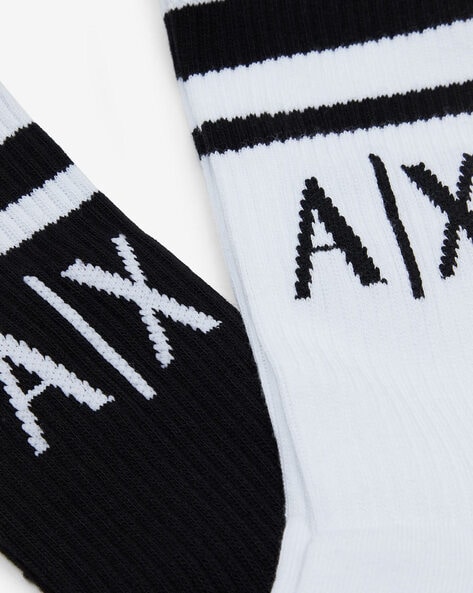 Buy White & Black Socks for Men by ARMANI EXCHANGE Online 