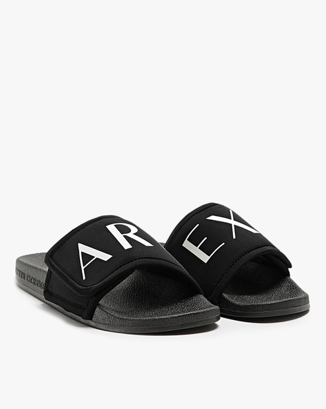 Armani exchange men's discount slides